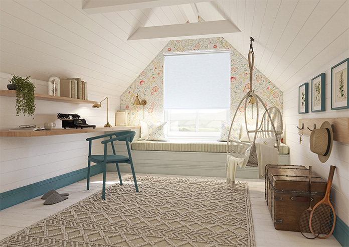 Ditsy Meadow, Polar Blue - Roller Blind - Image 7